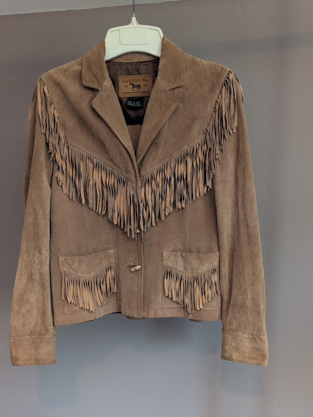 Vintage Ralph Lauren Leather Fringe Western Jacket